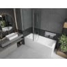 Mexen Flip Badewannenfaltwand 2-teilig 140 x 150 cm, transparent, Chrom - 894-140-101-01-00
