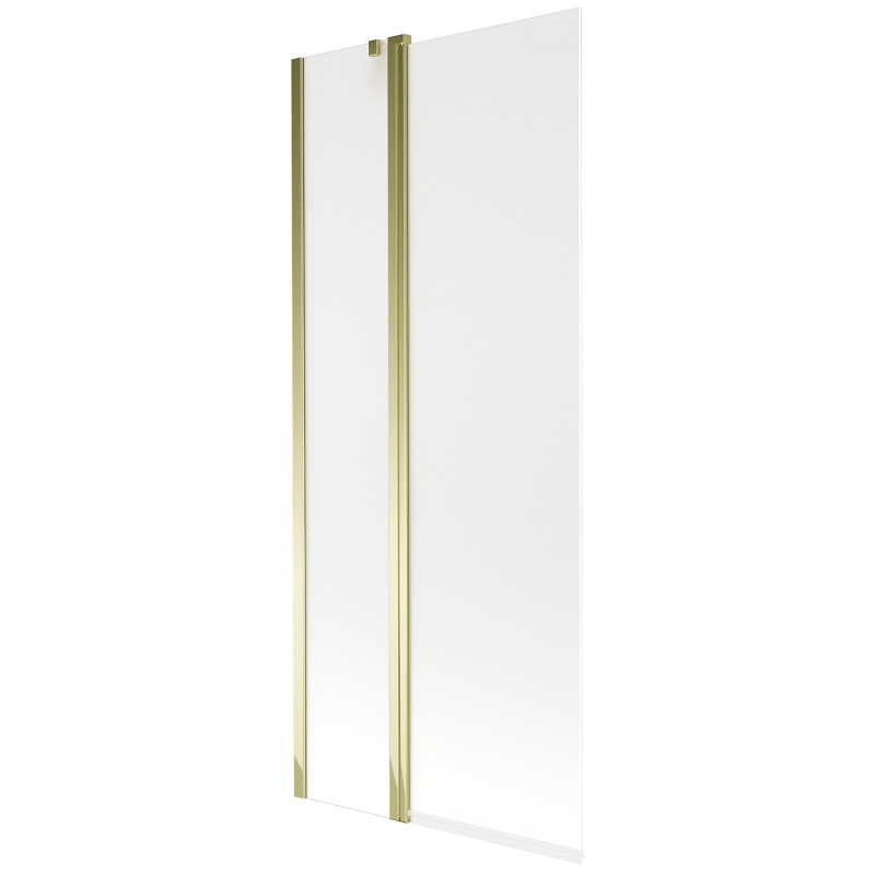 Mexen Flip 2-flügelige Badewannenabtrennung 80 x 150 cm, matt, gold - 894-080-101-50-30