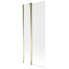 Mexen Flip 2-flügelige Badewannenabtrennung 80 x 150 cm, matt, gold - 894-080-101-50-30