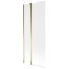 Mexen Flip Badewannenfaltwand 2-flügelig 80 x 150 cm, matt, gold - 894-080-101-50-30