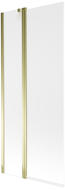 Mexen Flip Badewannenfaltwand 2-flügelig 80 x 150 cm, matt, gold - 894-080-101-50-30