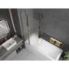 Mexen Flip Badewannenfaltwand 2-flügelig 80 x 150 cm, matt, gold - 894-080-101-50-30