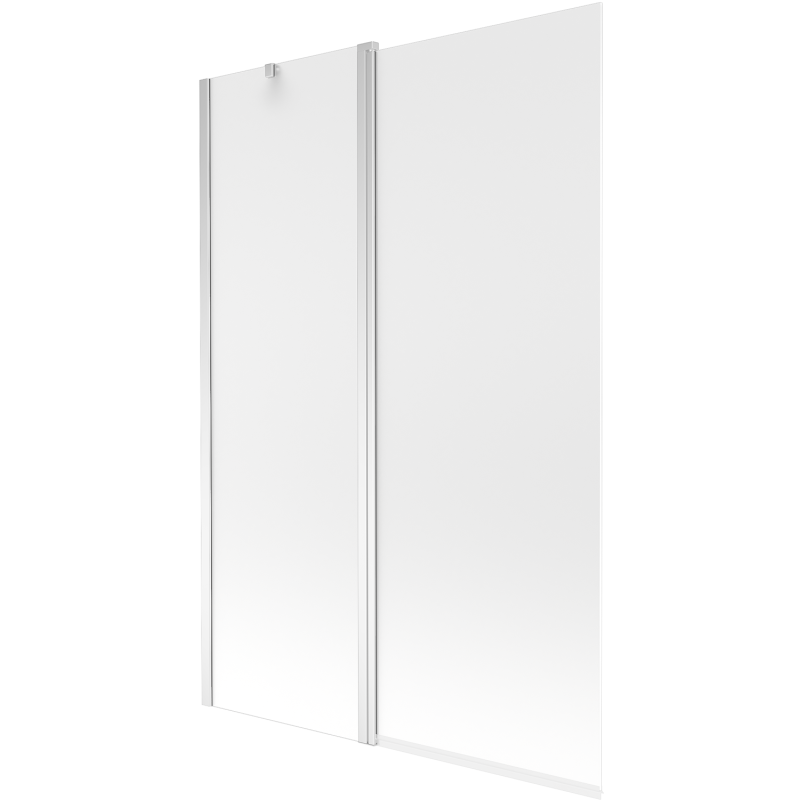 Mexen Flip Badewannenabtrennung 2-flügelig 120 x 150 cm, satiniert, Chrom - 894-120-101-01-30