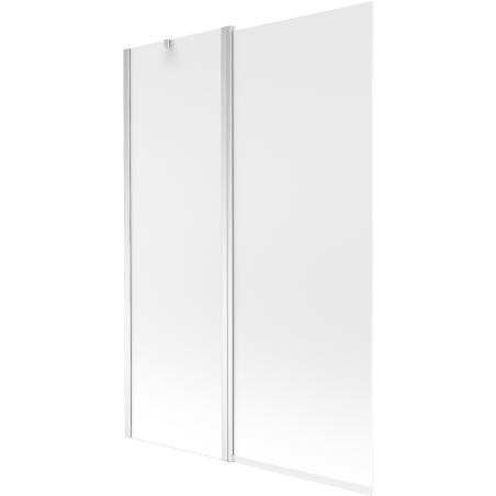 Mexen Flip Badewannenabtrennung 2-flügelig 120 x 150 cm, satiniert, Chrom - 894-120-101-01-30