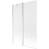 Mexen Flip zweiflügelige Badewannenwand 120 x 150 cm, matt, chrom - 894-120-101-01-30