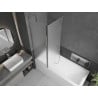 Mexen Flip Badewannenabtrennung 2-flügelig 120 x 150 cm, satiniert, Chrom - 894-120-101-01-30