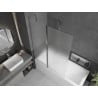 Mexen Flip Badewannenabtrennung 2-flügelig 120 x 150 cm, satiniert, Chrom - 894-120-101-01-30