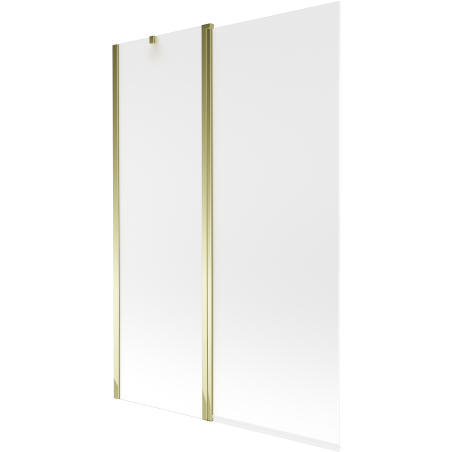 Mexen Flip 2-flügelige Badezimmerschirmwand 120 x 150 cm, matt, gold - 894-120-101-50-30