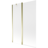 Mexen Flip 2-flügelige Badezimmerschirmwand 120 x 150 cm, matt, gold - 894-120-101-50-30