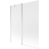 Mexen Flip Duschabtrennung 2-flügelig 140 x 150 cm, satiniert, Chrom - 894-140-101-01-30