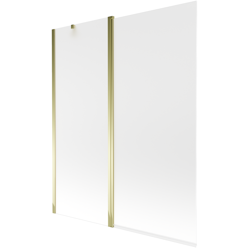Mexen Flip Duschabtrennung 2-flügelig 140 x 150 cm, matt, golden - 894-140-101-50-30