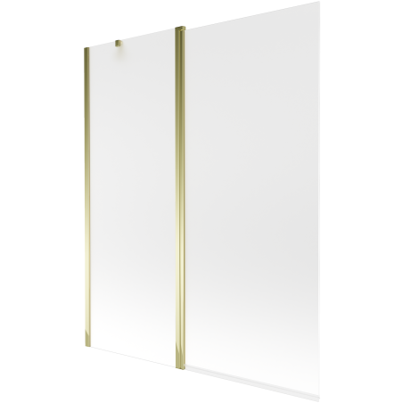 Mexen Flip Duschabtrennung 2-flügelig 140 x 150 cm, matt, golden - 894-140-101-50-30