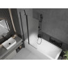 Mexen Flip Duschwand 2-flügelig 80 x 150 cm, satiniert, schwarz - 894-080-101-70-30