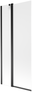 Mexen Flip Duschwand 2-flügelig 80 x 150 cm, satiniert, schwarz - 894-080-101-70-30