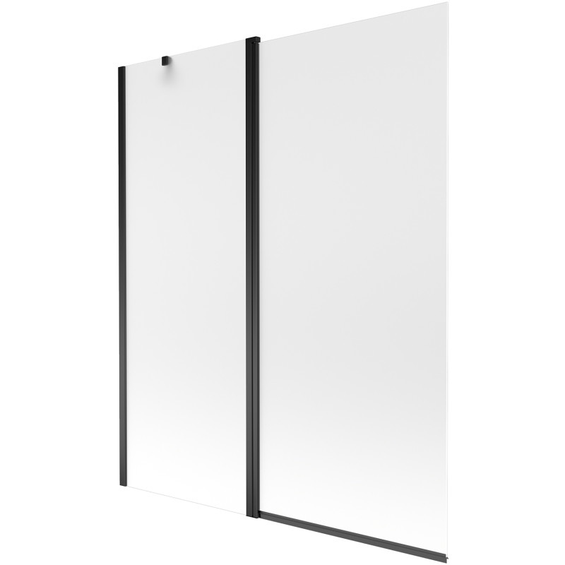 Mexen Flip Badewannenfaltwand mit 2 Flügeln 140 x 150 cm, matt, schwarz - 894-140-101-70-30