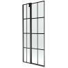 Mexen Flip zweiflügeliger Badewannenaufsatz 80 x 150 cm, schwarzes Gitter, schwarz - 894-080-101-70-77