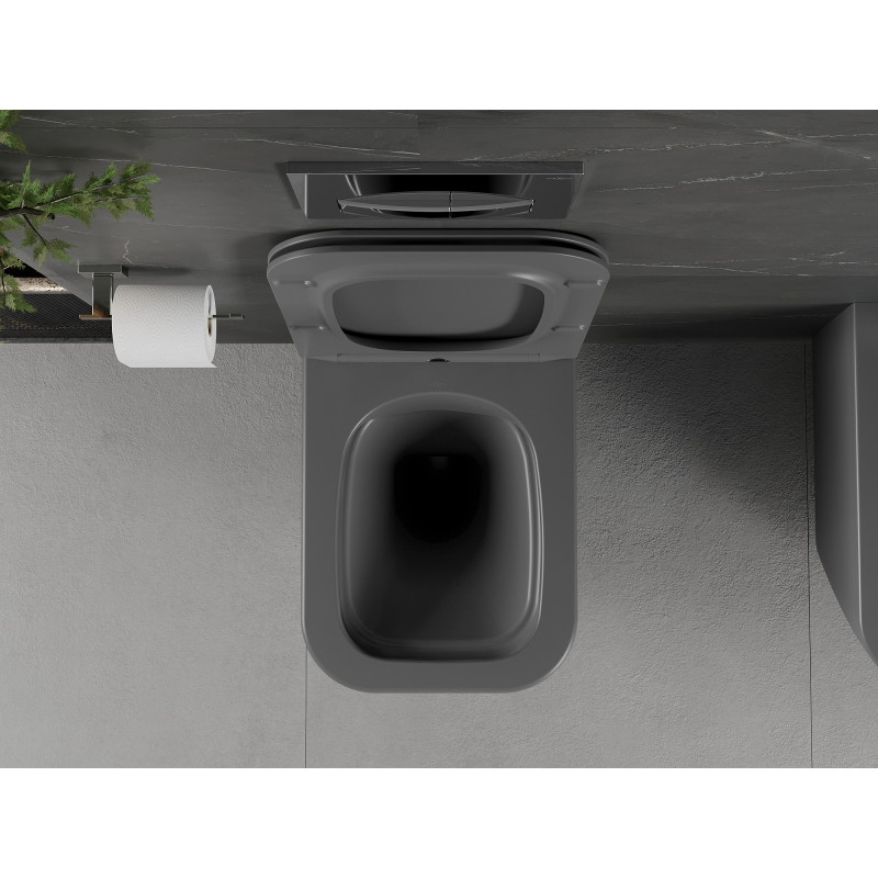 Mexen Madox WC-Schüssel Rimless mit Soft-Close-Slim-Sitz, Duroplast, dunkelgrau matt - 30154061