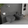 Mexen Madox WC-Schüssel Rimless mit langsam schließendem Slim-Sitz, Duroplast, dunkelgrau matt - 30154061