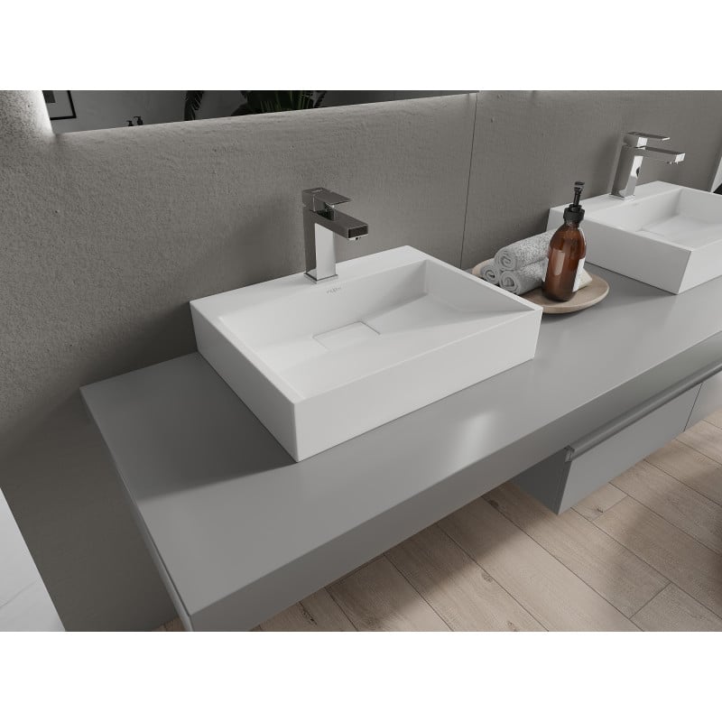 Mexen Ava Aufsatzwaschbecken aus Konglomerat 1/O 50 x 38 cm, weiß - 23015001