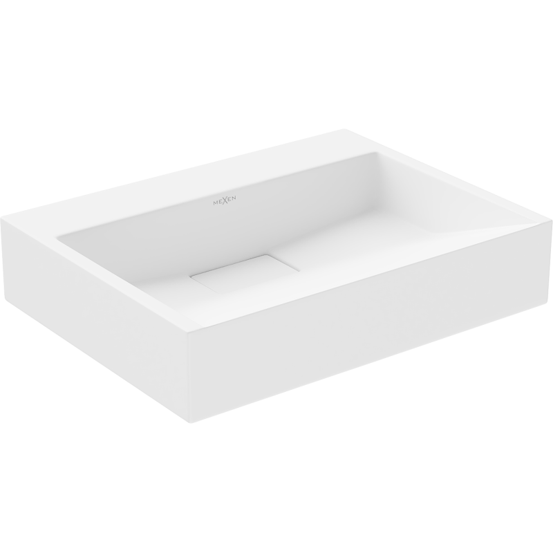 Mexen Ava Aufsatzwaschbecken aus Konglomerat B/O 50 x 38 cm, weiß - 23015000