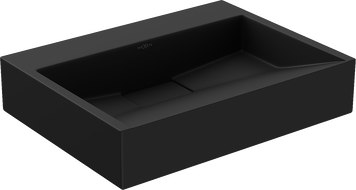 Mexen Ava Aufsatzwaschbecken aus Konglomerat B/O 50 x 38 cm, schwarz - 23015070