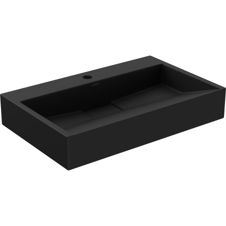 Mexen Ava Aufsatzwaschbecken aus Konglomerat 1/O 60 x 38 cm, schwarz - 23016071