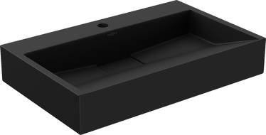 Mexen Ava Aufsatzwaschbecken aus Konglomerat 1/O 60 x 38 cm, schwarz - 23016071