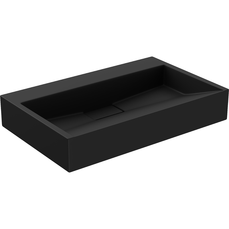 Mexen Ava Aufsatzwaschbecken aus Konglomerat B/O 60 x 38 cm, schwarz - 23016070