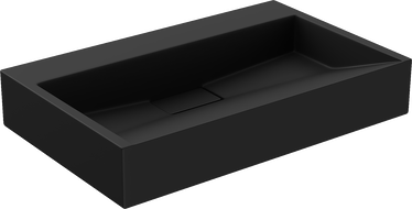 Mexen Ava Aufsatzwaschbecken aus Konglomerat B/O 60 x 38 cm, schwarz - 23016070