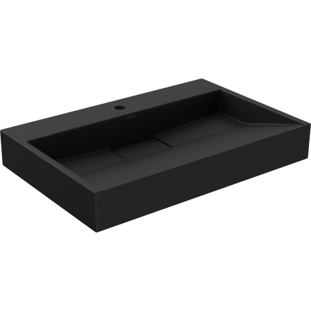 Mexen Ava Aufsatzwaschbecken aus Konglomerat 1/O 70 x 46 cm, schwarz - 23017071