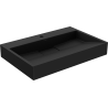 Mexen Ava Aufgesetztes Waschbecken aus Konglomerat 1/O 70 x 46 cm, schwarz - 23017071