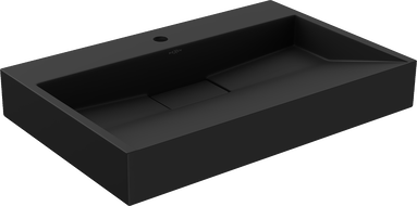 Mexen Ava Aufsatzwaschbecken aus Konglomerat 1/O 70 x 46 cm, schwarz - 23017071