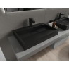 Mexen Ava Aufgesetztes Waschbecken aus Konglomerat 1/O 70 x 46 cm, schwarz - 23017071