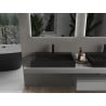 Mexen Ava Aufsatzwaschbecken aus Konglomerat 1/O 70 x 46 cm, schwarz - 23017071