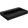 Mexen Ava Aufsatzwaschbecken aus Konglomerat 1/O 80 x 46 cm, schwarz - 23018071