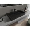 Mexen Ava Aufsatzwaschbecken aus Konglomerat 1/O 80 x 46 cm, schwarz - 23018071