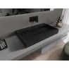 Mexen Ava Aufsatzwaschbecken aus Konglomerat B/O 80 x 46 cm, schwarz - 23018070