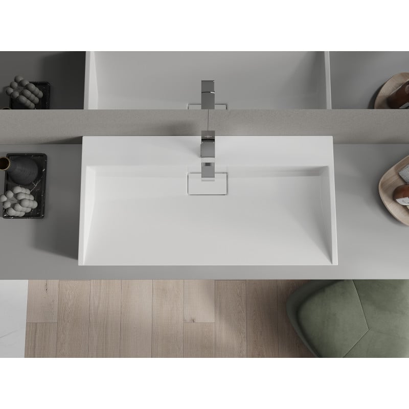 Mexen Ava Aufsatzwaschbecken aus Konglomerat 1/O 90 x 46 cm, weiß - 23019001