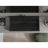 Mexen Ava Aufsatzwaschbecken aus Konglomerat 1/O 90 x 46 cm, schwarz - 23019071