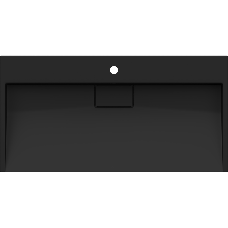 Mexen Ava Aufsatzwaschbecken aus Konglomerat 1/O 90 x 46 cm, schwarz - 23019071