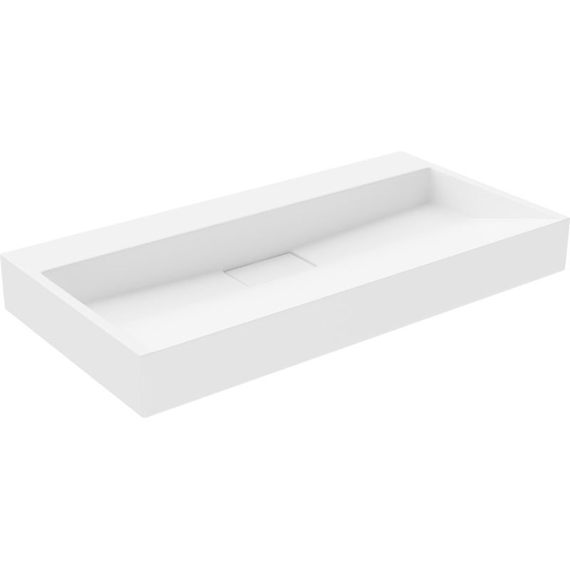 Mexen Ava Aufsatzwaschbecken aus Konglomerat B/O 90 x 46 cm, weiß - 23019000