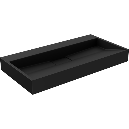 Mexen Ava Aufbauwaschbecken aus Konglomerat B/O 90 x 46 cm, schwarz - 23019070