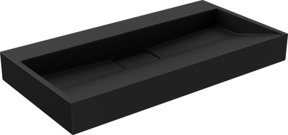 Mexen Ava Aufsatzwaschbecken aus Conglomerat B/O 90 x 46 cm, schwarz - 23019070