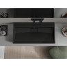Mexen Ava Aufbauwaschbecken aus Konglomerat B/O 90 x 46 cm, schwarz - 23019070