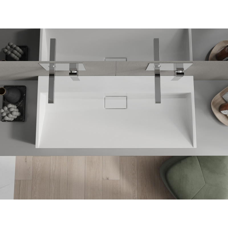 Mexen Ava Aufsatzwaschbecken aus Konglomerat B/O 100 x 46 cm, weiß - 23011000