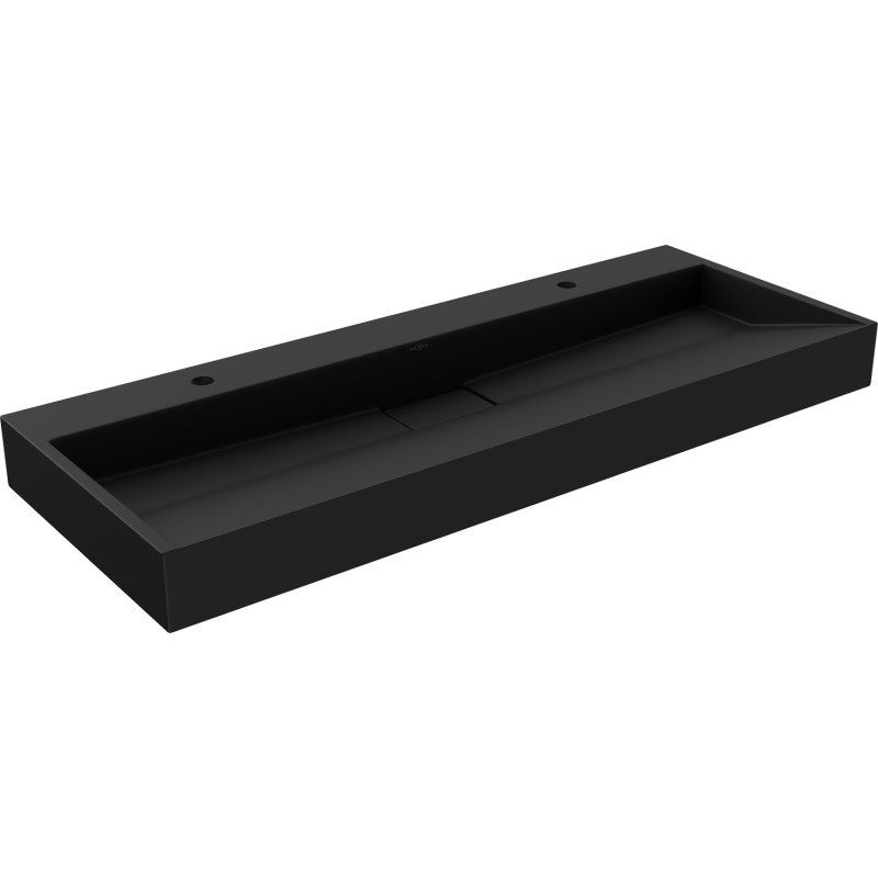 Mexen Ava Tischaufsatzwaschbecken aus Konglomerat 2/O 120 x 46 cm, schwarz - 23011272