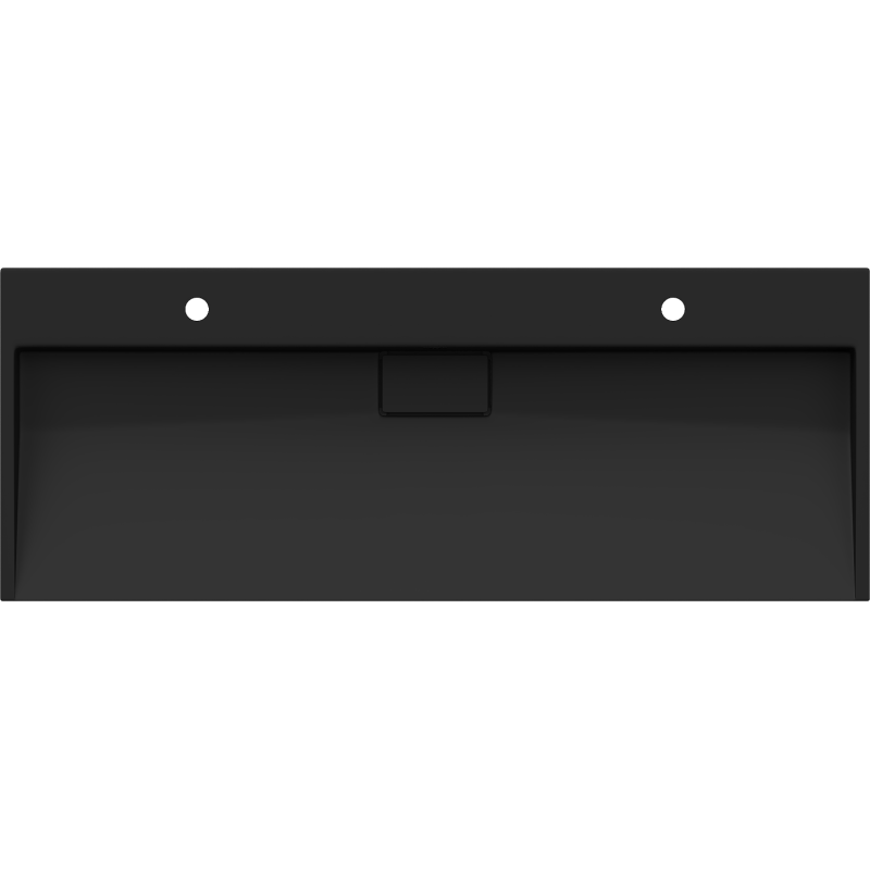 Mexen Ava Aufsatzwaschbecken aus Konglomerat 2/O 120 x 46 cm, schwarz - 23011272