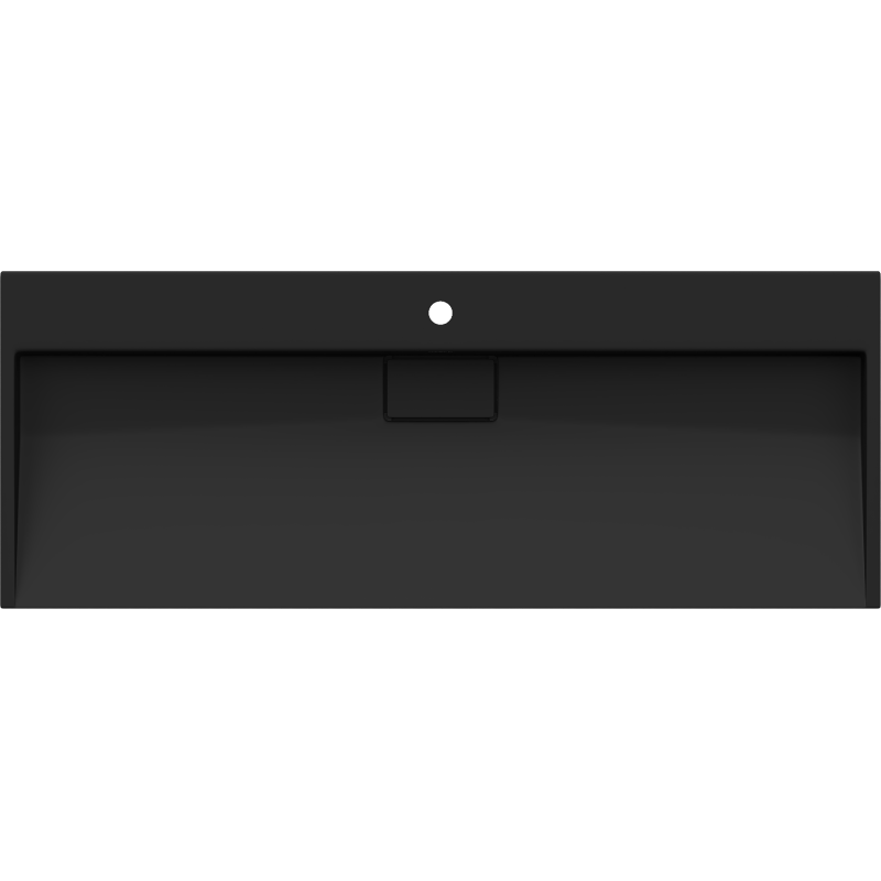 Mexen Ava Aufsatzwaschbecken aus Konglomerat 1/O 120 x 46 cm, schwarz - 23011271