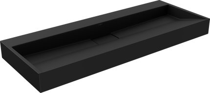 Mexen Ava Aufsatzwaschbecken aus Konglomerat B/O 120 x 46 cm, schwarz - 23011270