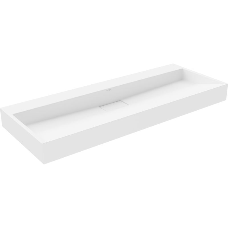 Mexen Ava Aufsatzwaschbecken aus Konglomerat B/O 120 x 46 cm, weiß - 23011200